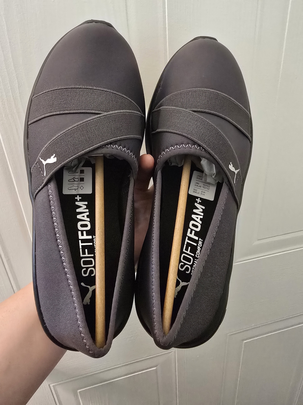 Puma SoftFoam+ Slip-On Sneakers Gray Women's 7.5 NWT